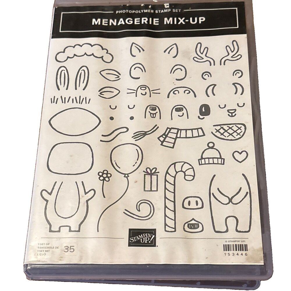 Stampin Up Managerie Mix-Up Stamp Set Of 35 Holidays NO DIES